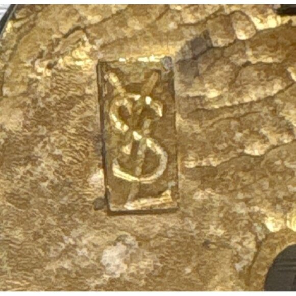 Yves St Laurent Belt Buckle Butterfly Ornate Details Art Nouveau 1970's Lg Unise - Picture 2 of 16